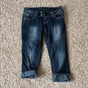 Angels stretchy capri jeans, size 3